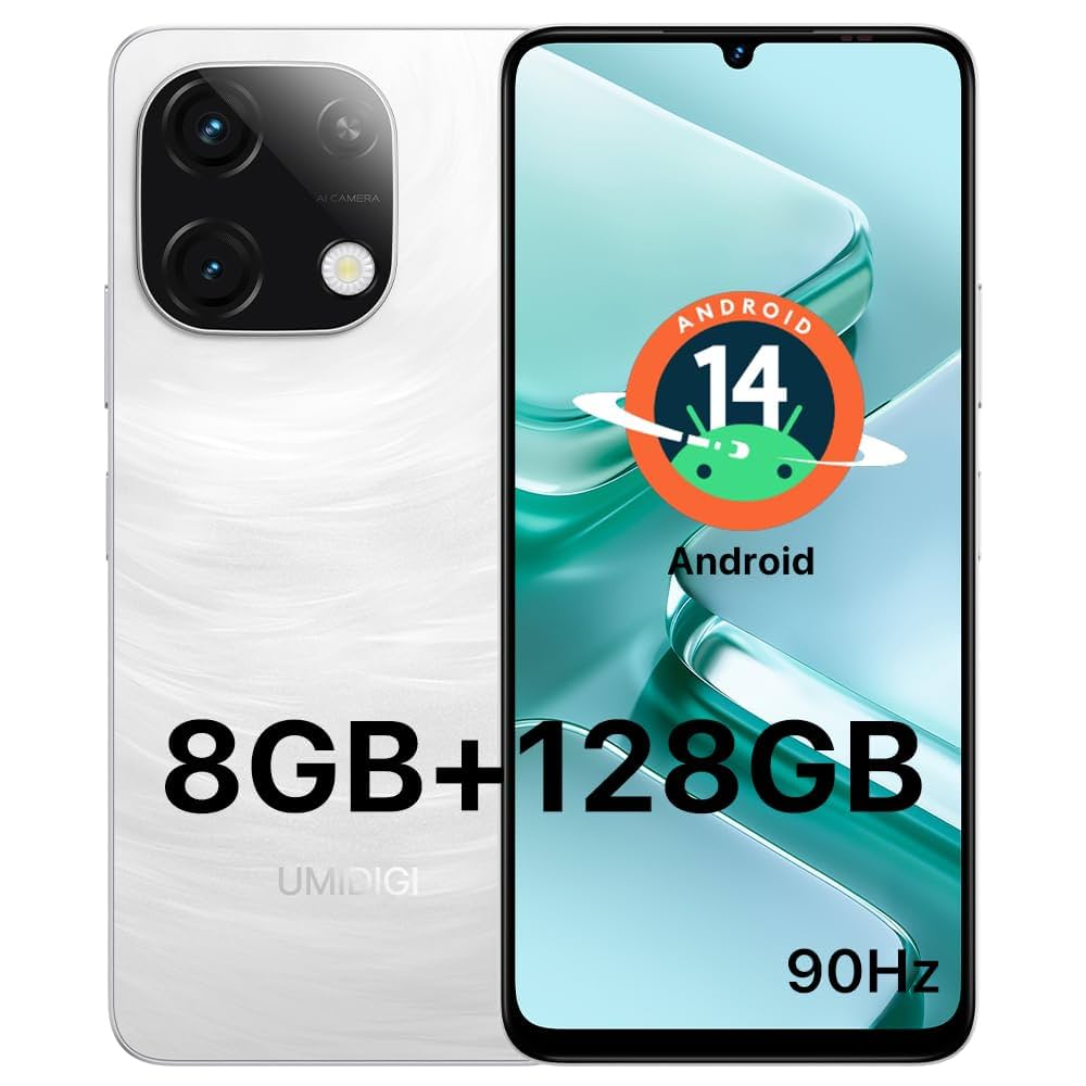 UMIDIGI G9T 128GB/8GB Galaxy Black 本体 UMIDIGI G9T Smartphone Android 14 8GB Ram 128GB Rom 1TB